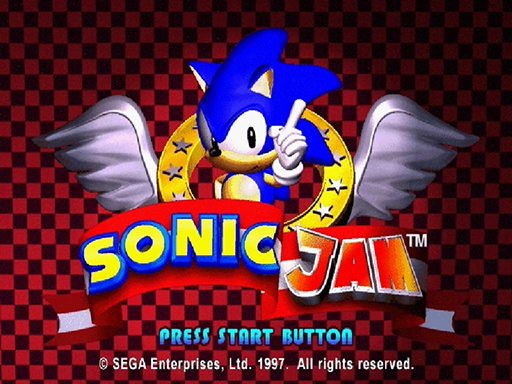 Sonic Jam title screen for Sega Saturn